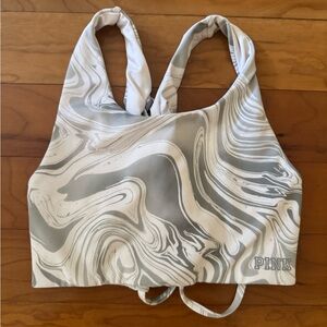 PINK Marble Effect Sports Bra